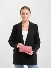 Пудровый горизонтальная сумка-клатч через плечо для телефона, кошелька, документов и ключей DP37