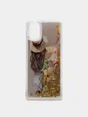 Силиконовый чехол переливашка Samsung Galaxy M51, (Девушка в шляпе)