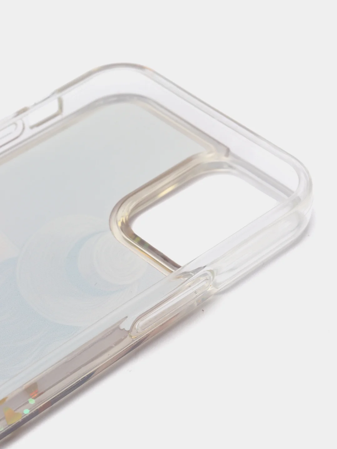 Бежевый силиконовый чехол Переливашка для iPhone 12 Mini