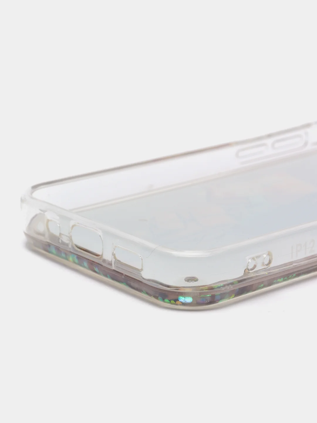 Бежевый силиконовый чехол Переливашка для iPhone 12 Mini