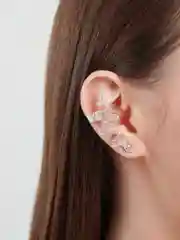 Серебряный серьга-кафф в виде змеи