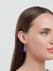 Фиолетовый серьги "Мармеладные мишки"