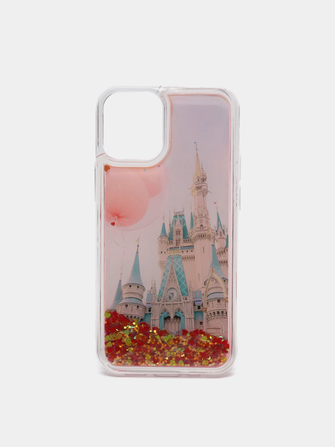 Красный силиконовый чехол Переливашка для iPhone 12 Mini