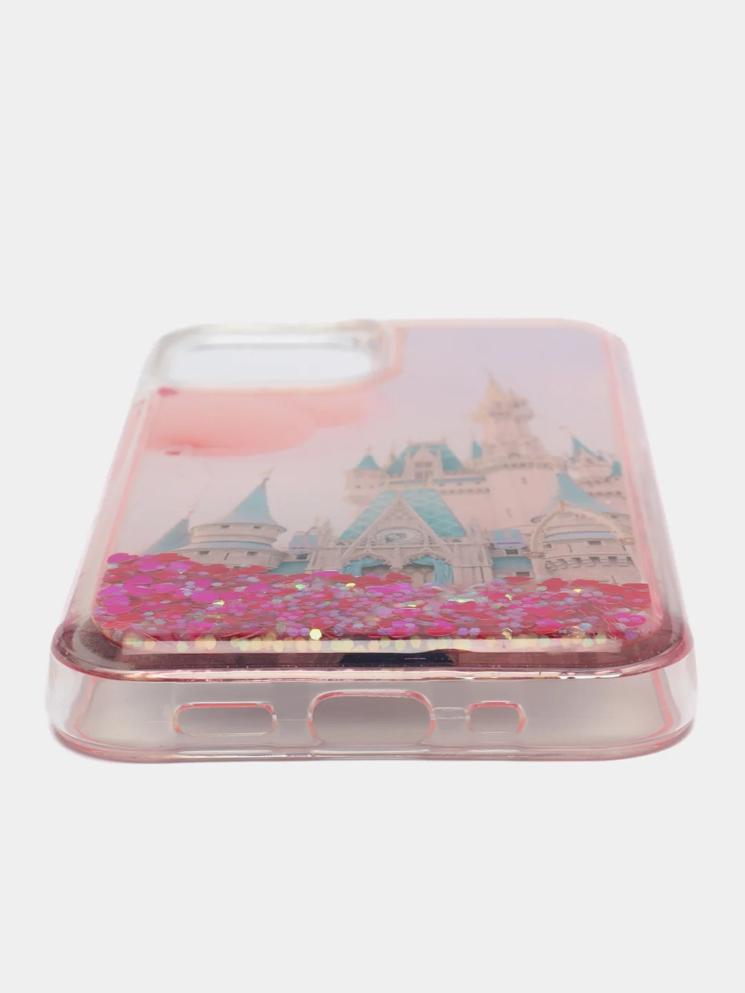 Красный силиконовый чехол Переливашка для iPhone 12 Mini