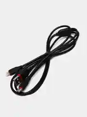 USB Кабель 3 в 1, iPhone 8pin, microUSB, Type-C, Borofone BX17, черный