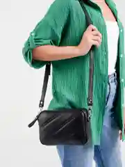 Черный сумка baro из натуральной кожи женская