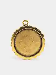 Сеттинг-подвеска круглая, цвет чернёное золото