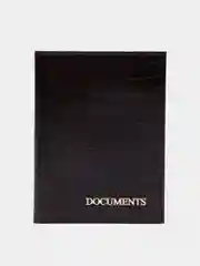 Коричневый обложка для автодокументов кожаная под Крокодила, "DOCUMENTS"