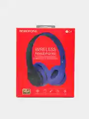 Синий наушники Bluetooth беспроводные, Полноразмерные наушники, Borofone BO4