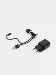 Черный блок питания с кабелем Micro-USB, зарядное устройство, 1USB, 1A, More Choice NC33