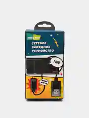 Черный блок питания с кабелем Micro-USB, зарядное устройство, 1USB, 1A, More Choice NC33
