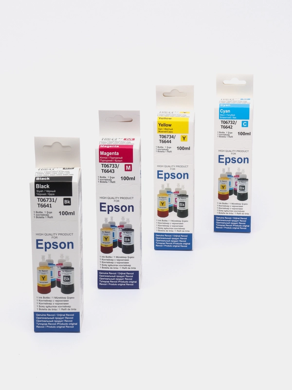 Чернила для принтера Epson L - серии, набор 4 х 100 мл