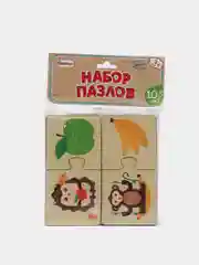 Пазлы "Кто что ест?" из дерева