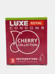 Презервативы LUXE ROYAL CHERRY COLLECTION гладкие с ароматом вишни 3 штуки