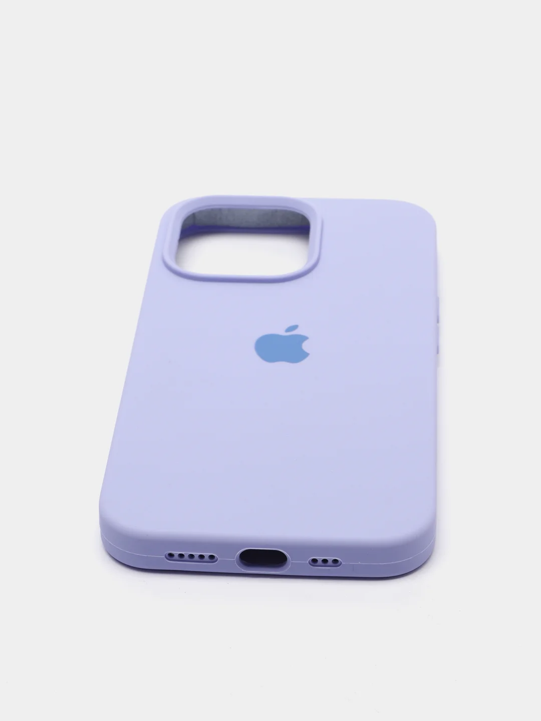Лавандовый чехол Silicone Case для iPhone 13 Pro, закрытый низ