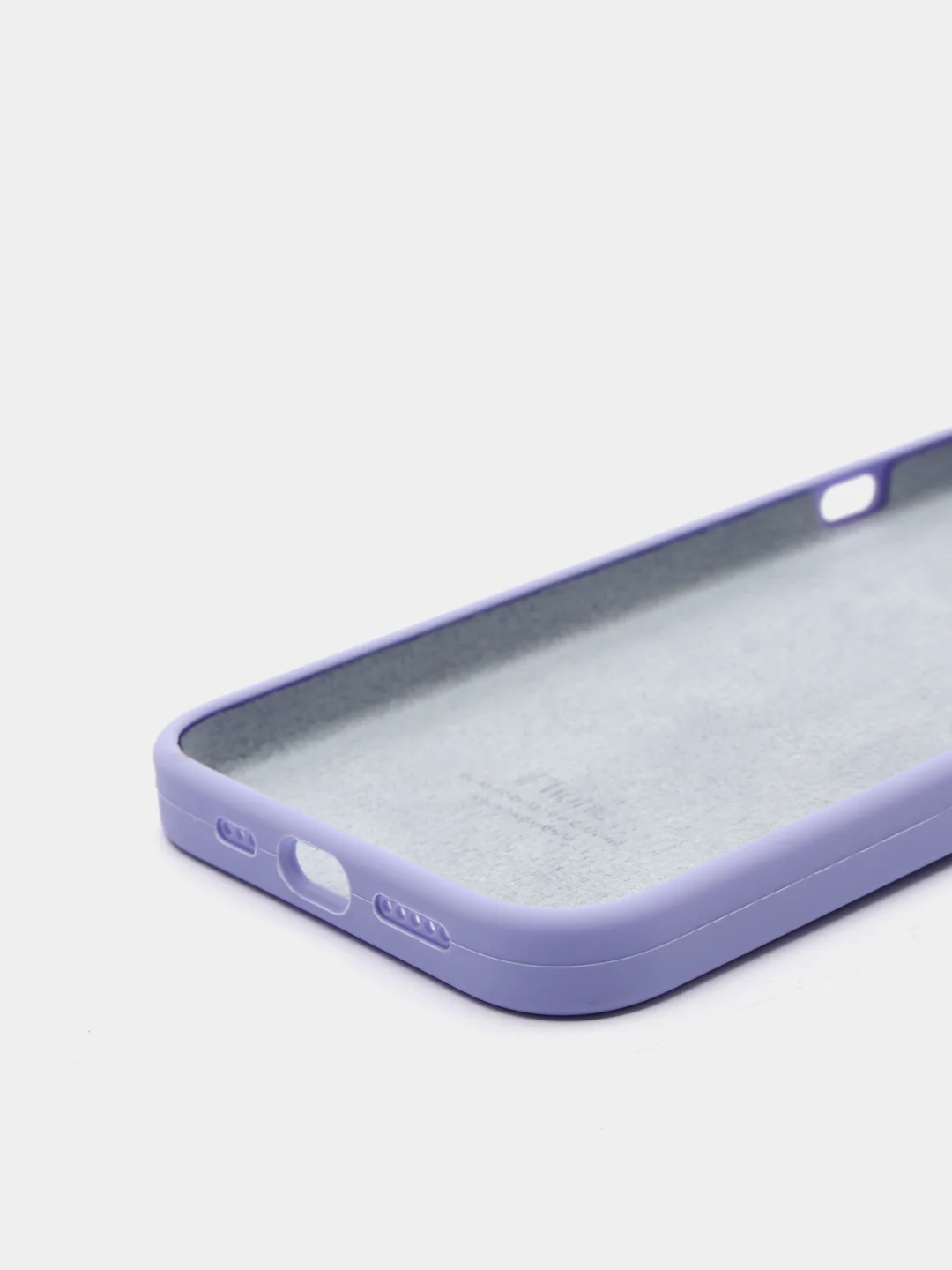 Лавандовый чехол Silicone Case для iPhone 13 Pro, закрытый низ
