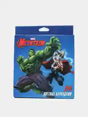 Карандаши цветные "VK" 24 цв.-Marvel-Мстители- с заточ. в карт.короб. с европодвесом