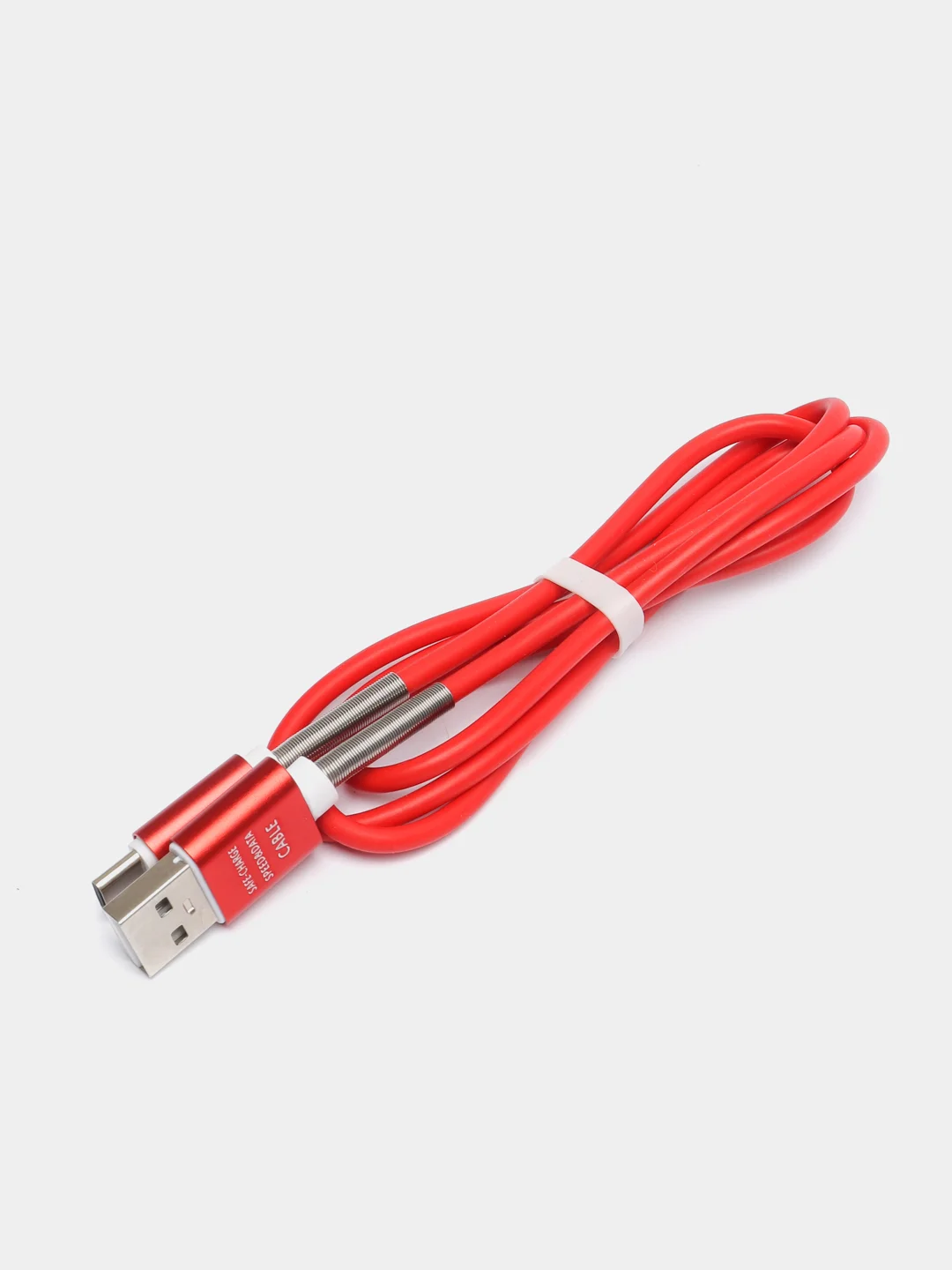 Красный кабель зарядный Micro-USB, Type-C, Lightning, 1 м
