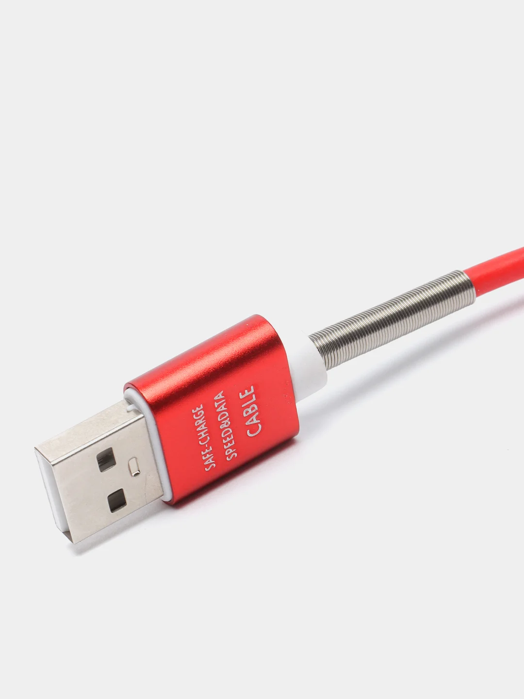 Красный кабель зарядный Micro-USB, Type-C, Lightning, 1 м