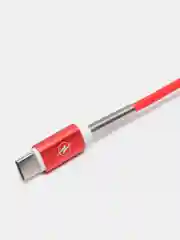 Красный кабель зарядный Micro-USB, Type-C, Lightning, 1 м