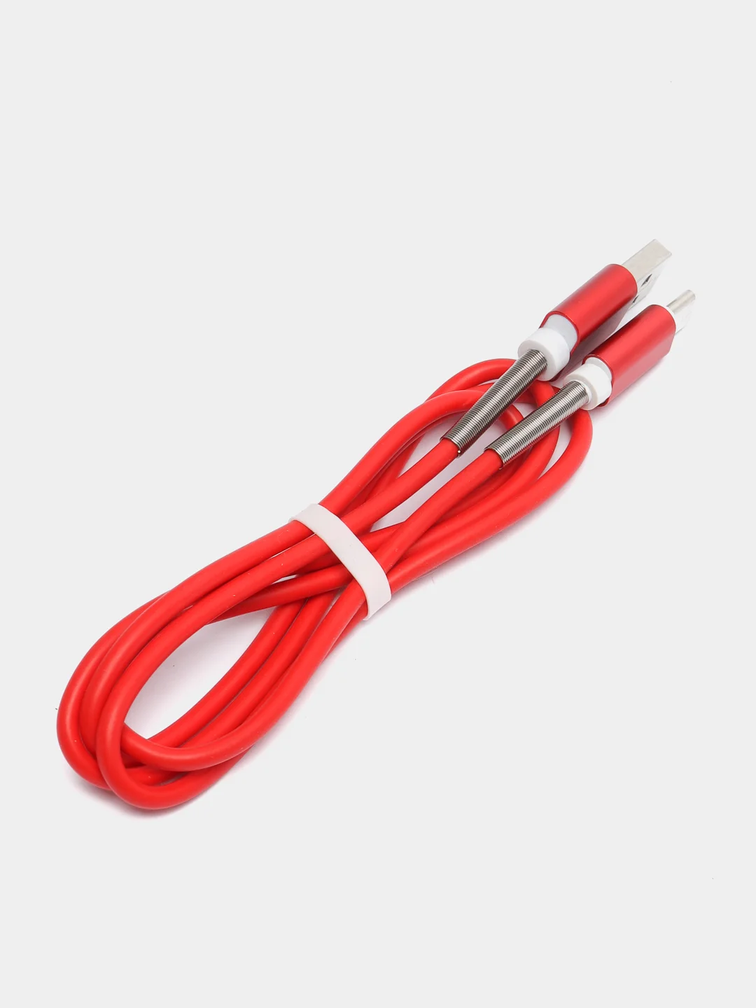 Красный кабель зарядный Micro-USB, Type-C, Lightning, 1 м
