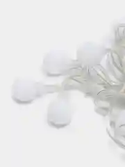 Гирлянда "Нить" 5 м с насадками "Шарики белые",20 LED, свечение RG/RB, мигание, 220 В