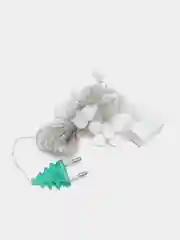 Гирлянда "Нить" 5 м с насадками "Шарики белые",20 LED, свечение RG/RB, мигание, 220 В