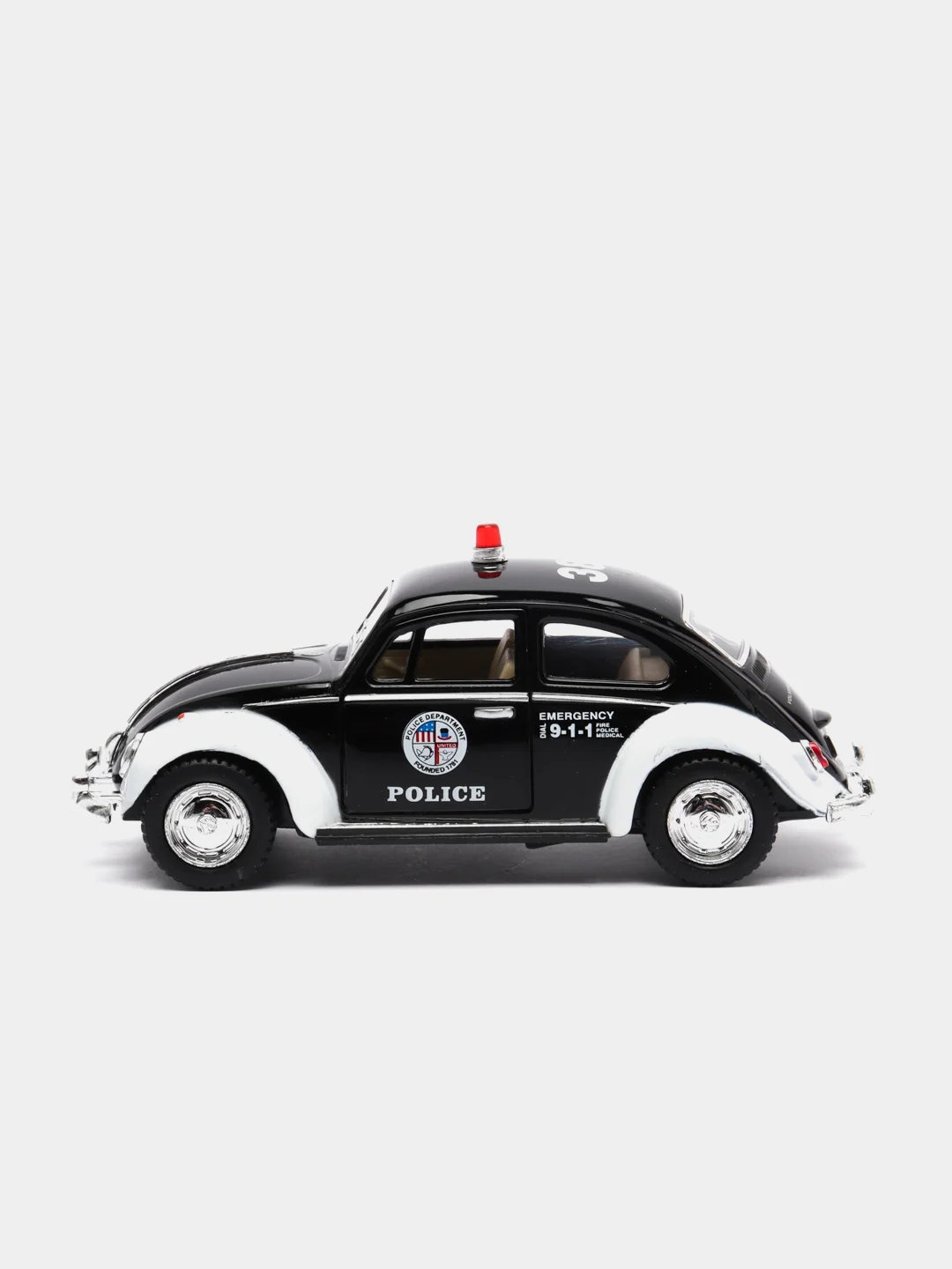 Металлическая машинка 1:32 Volkswagen Classical Beetle (Police) 1967 KT5057DP