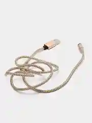 Золотой кабель зарядный магнитный тканевый MicroUSB/Type-C/Lightning  2.4A, Айфон, Андроид,головка