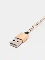 Золотой кабель зарядный магнитный тканевый MicroUSB/Type-C/Lightning  2.4A, Айфон, Андроид,головка