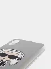 Серый чехол для Samsung A02, A02S, S21 силиконовый защитный кнопки нажимаются и защищены