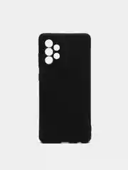 Черный чехол для Samsung A72 2021, A725F, A726F, силиконовый, противоударный, с бархатом внутри