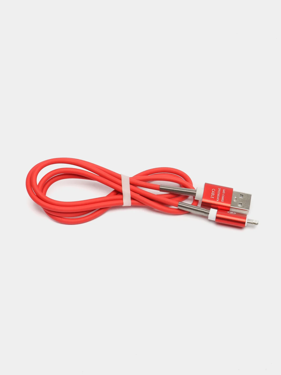 Красный кабель зарядный Micro-USB, Type-C, Lightning, 1 м