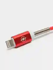 Красный кабель зарядный Micro-USB, Type-C, Lightning, 1 м