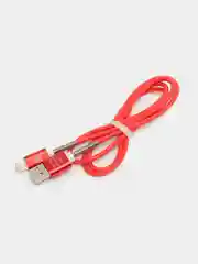 Красный кабель зарядный Micro-USB, Type-C, Lightning, 1 м