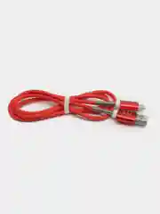 Красный кабель зарядный Micro-USB, Type-C, Lightning, 1 м