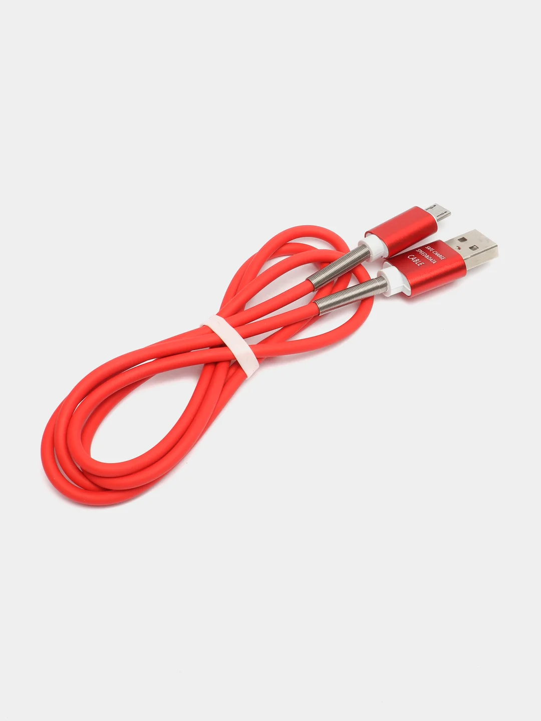 Красный кабель зарядный Micro-USB, Type-C, Lightning, 1 м