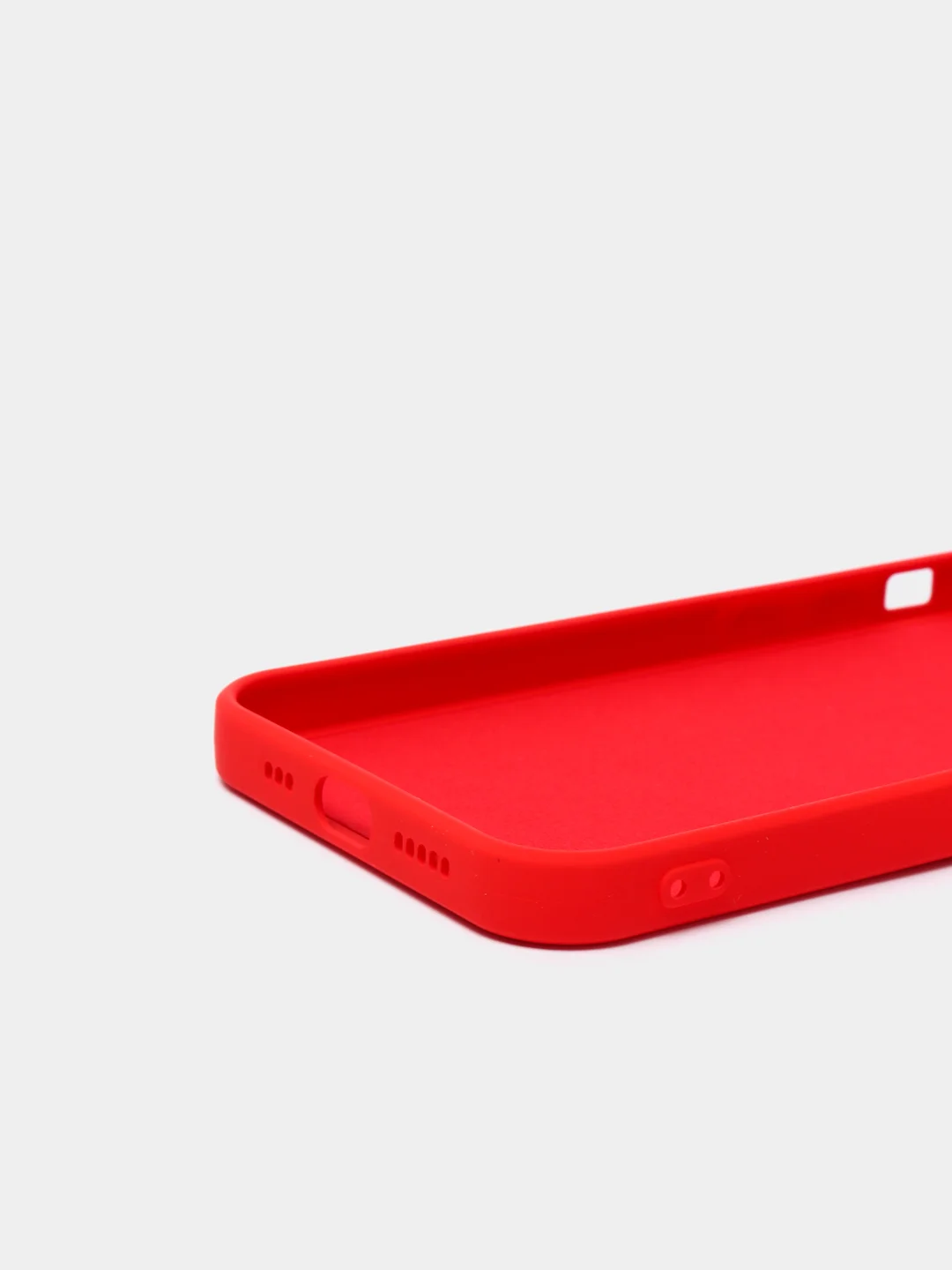 Красный силиконовый чехол с шёлковым покрытием для iPhone 13 Mini, 13 Pro Max