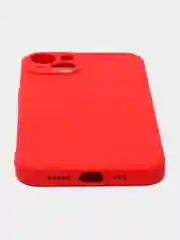 Красный силиконовый чехол с шёлковым покрытием для iPhone 13 Mini, 13 Pro Max