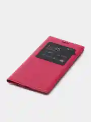 Пурпурный чехол книжка Samsung Galaxy S5 Mini, Самсунг Галакси С5 Мини с окошком