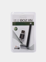Беспроводной WI-FI USB адаптер с антенной 802.11B/G/N, 150Мбит/сек