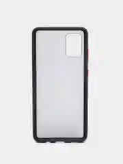 Черный матовый силиконовый чехол Samsung A71