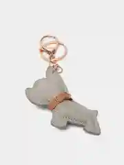 Серый стильный брелок "Собака"