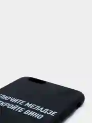Фиолетовый силиконовый чехол с надписями для iPhone X/Xs, Xr, 11, 12/12Pro, 13/13Pro, 14/14Pro
