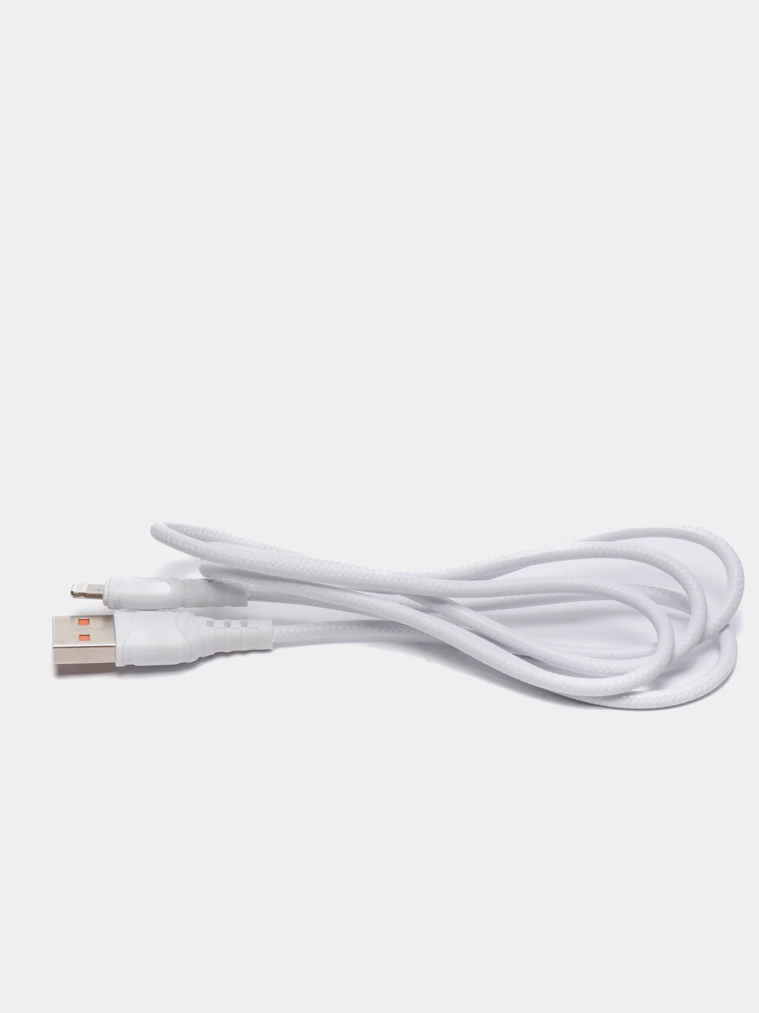 Белый кабель micro USB, 2.4A, 1 м, Denmen D01V, черный / Lightning USB, 2.4A, 1 м, Denmen D06L