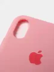 Пастельно-коралловый чехол Silicone Case для iPhone XR, с открытым низом