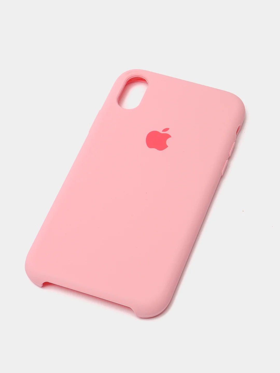 Пастельно-коралловый чехол Silicone Case для iPhone XR, с открытым низом