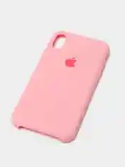 Пастельно-коралловый чехол Silicone Case для iPhone XR, с открытым низом