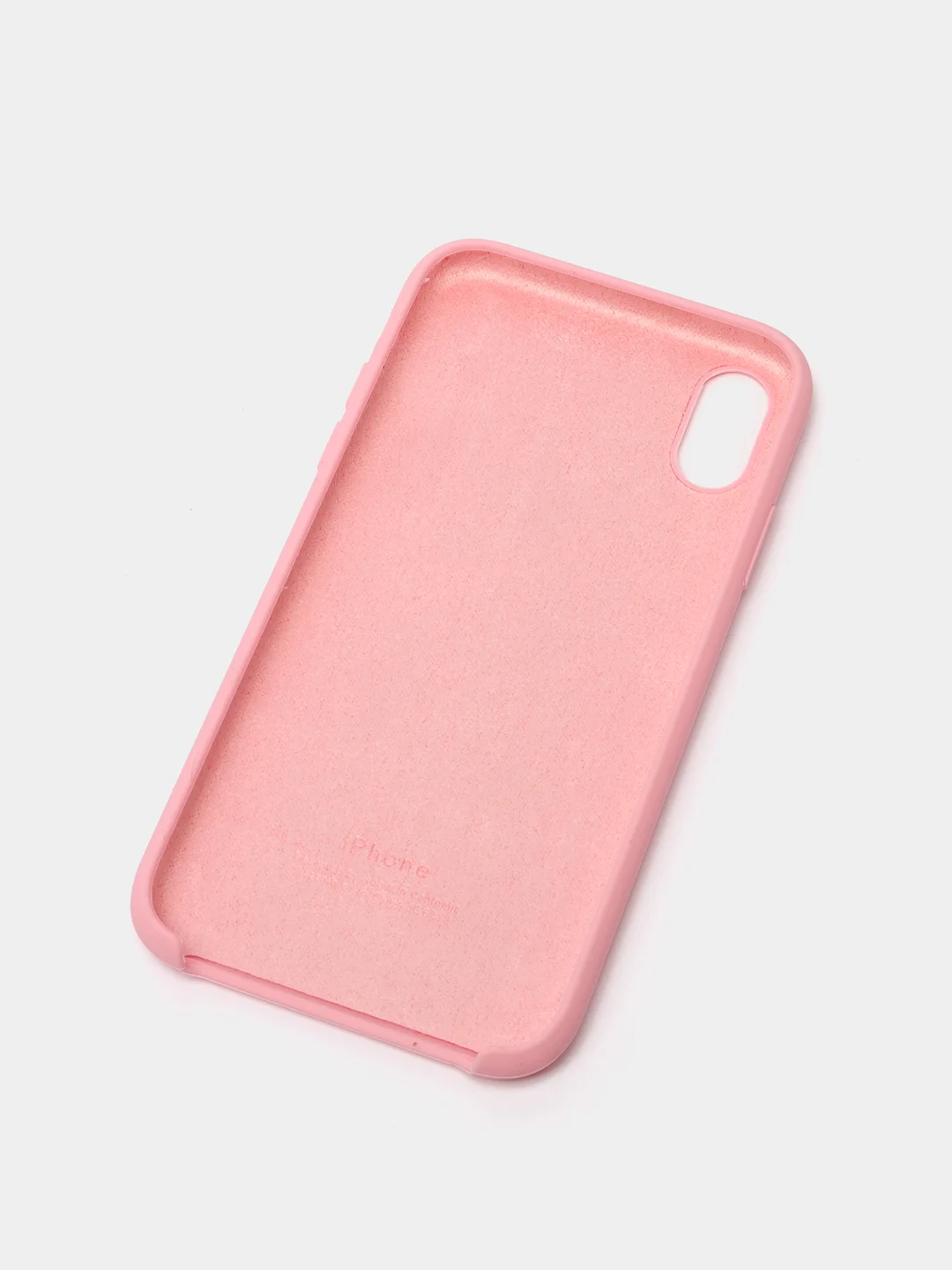 Пастельно-коралловый чехол Silicone Case для iPhone XR, с открытым низом