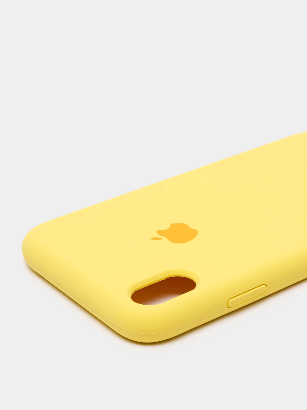 Золотой чехол Silicone Case для iPhone XR, с открытым низом
